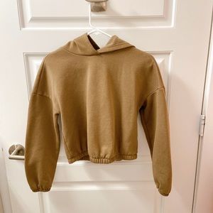 Brown cropped hoodie
